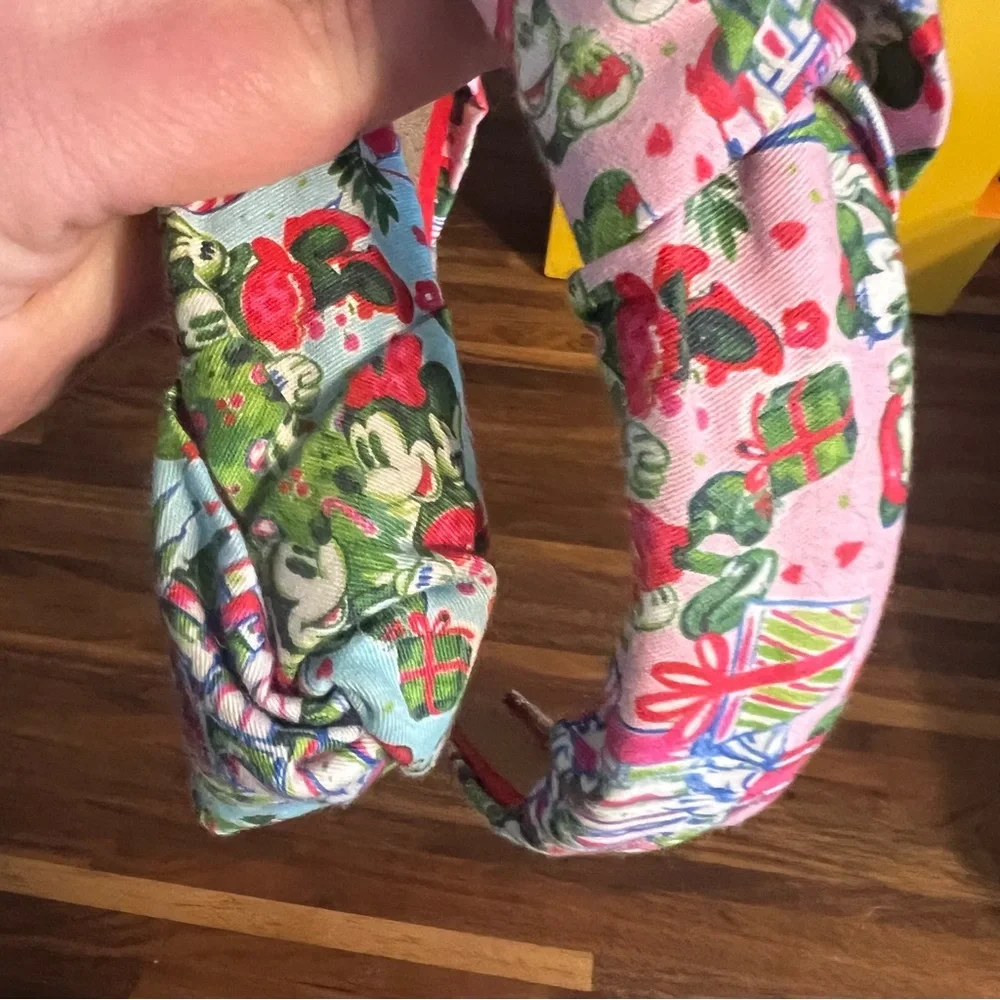 Disney Preppy Lilly Pulitzer Headbands Boutique Set of 2 Christmas Holiday - Picture 6 of 6
